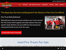 Tablet Screenshot of firetrucksunlimited.com